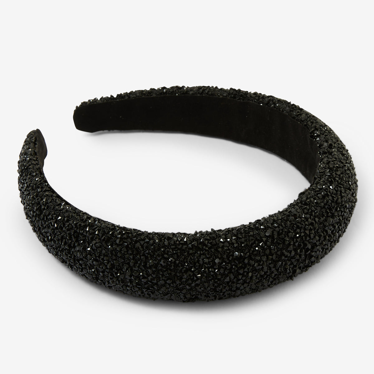 Serre-tête noir à strass