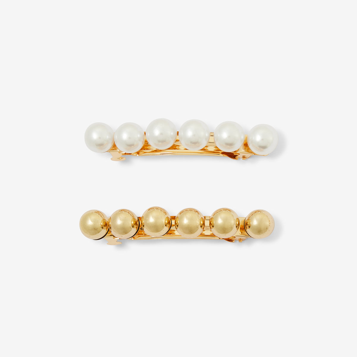 Set de 2 barrettes perles