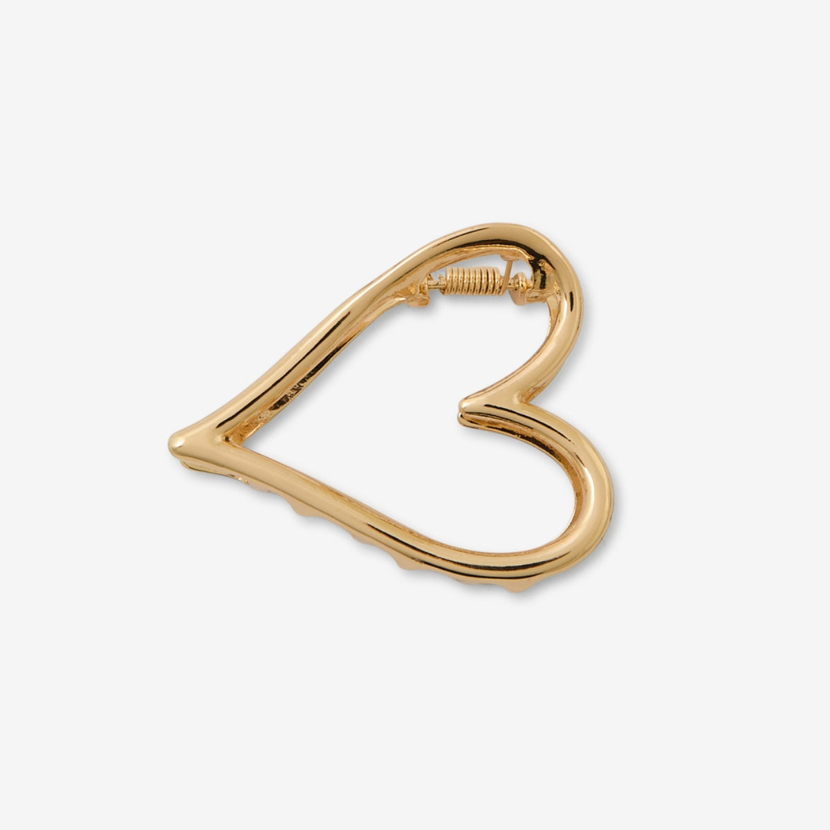 Pince à cheveux cœur en métal doré