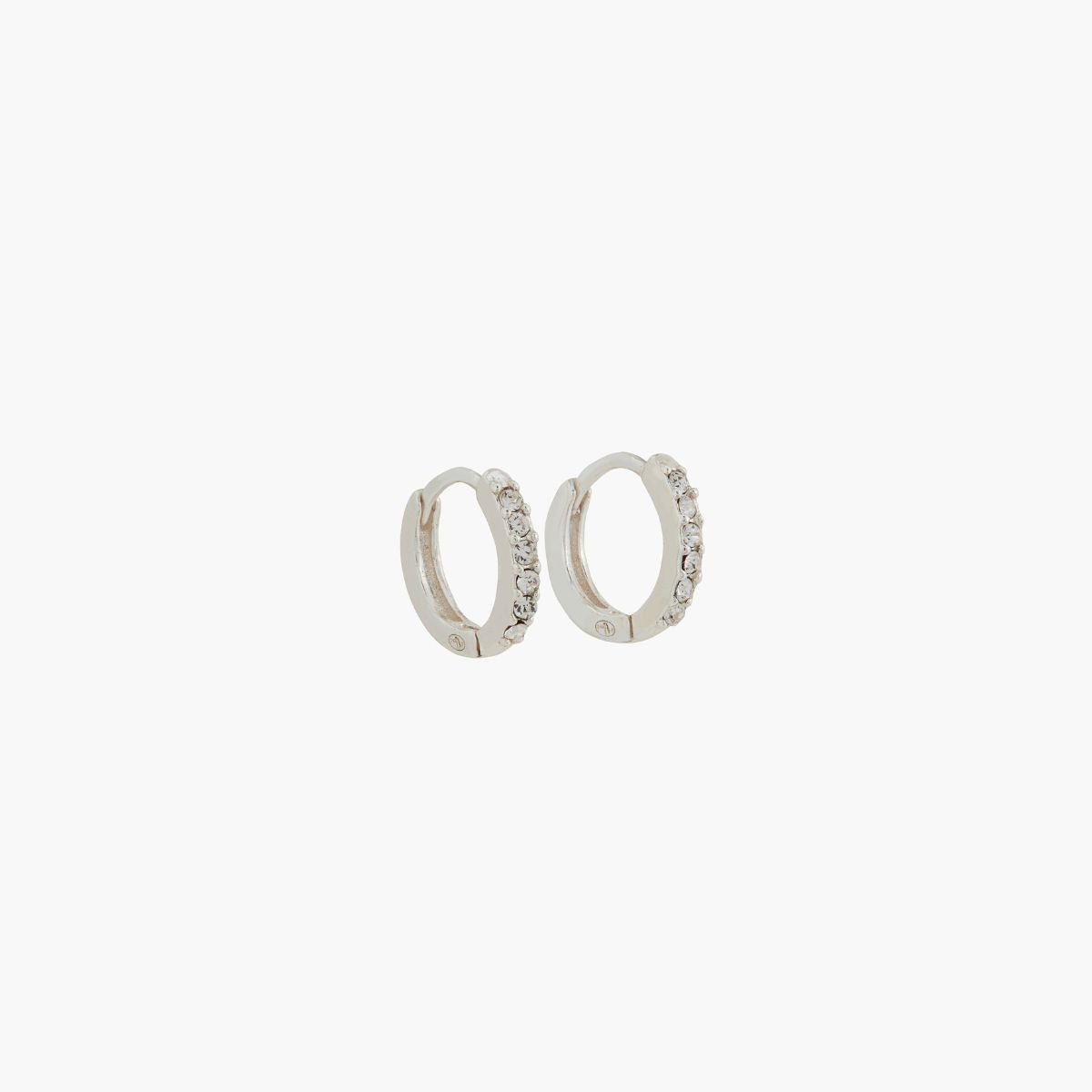 Petites créoles strass - argent garanti 925