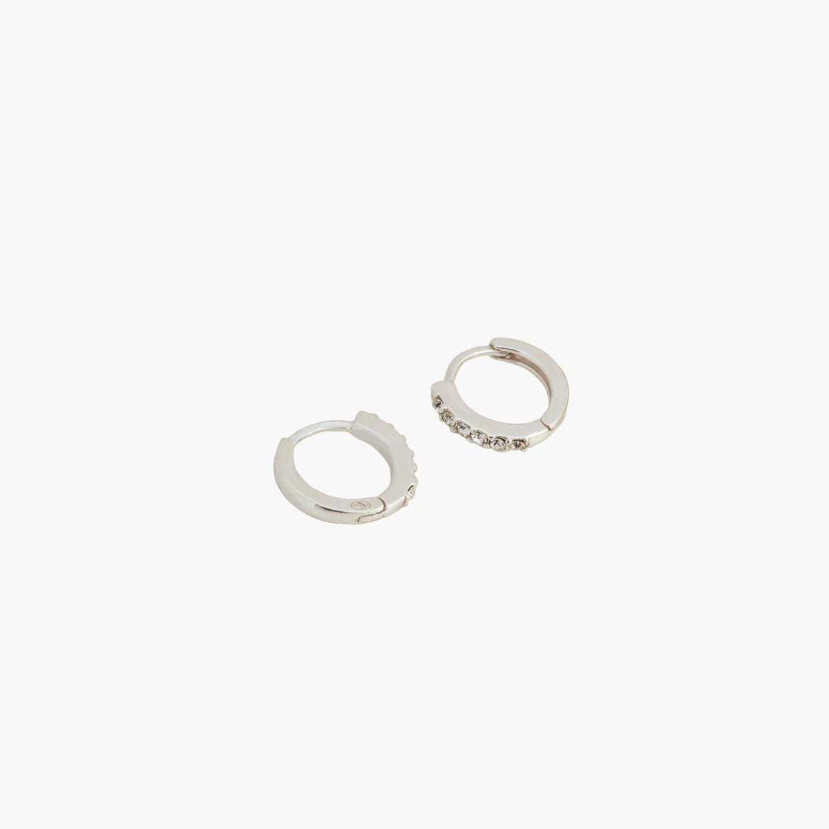 Petites créoles strass - argent garanti 925