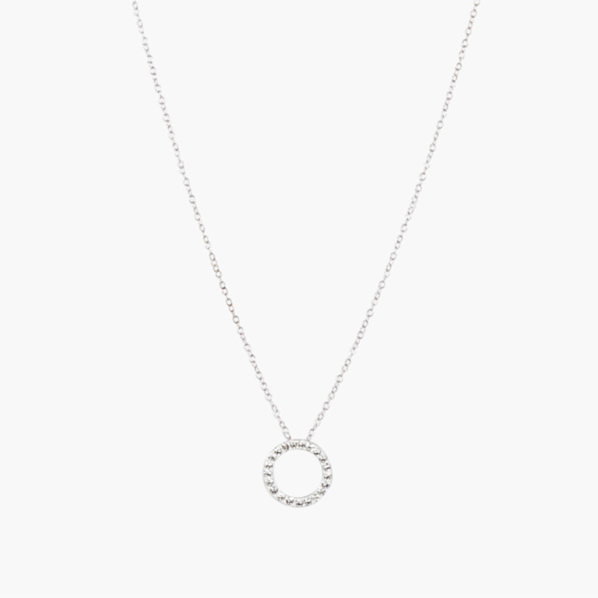 Collier anneau strass Argent Garanti Silver Idol