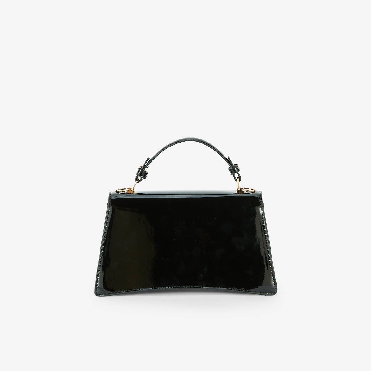 Sac porté main noir vernis