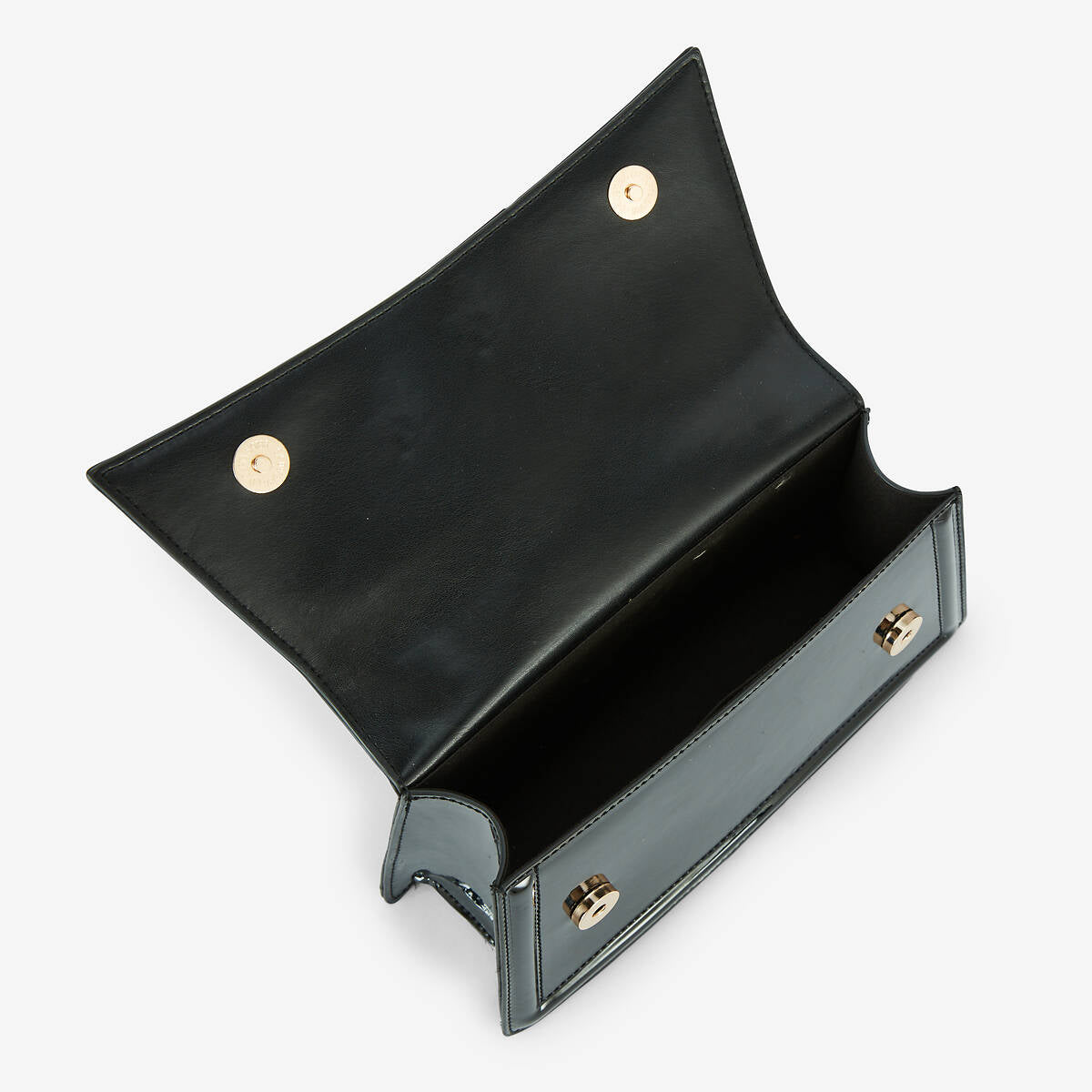 Sac porté main noir vernis