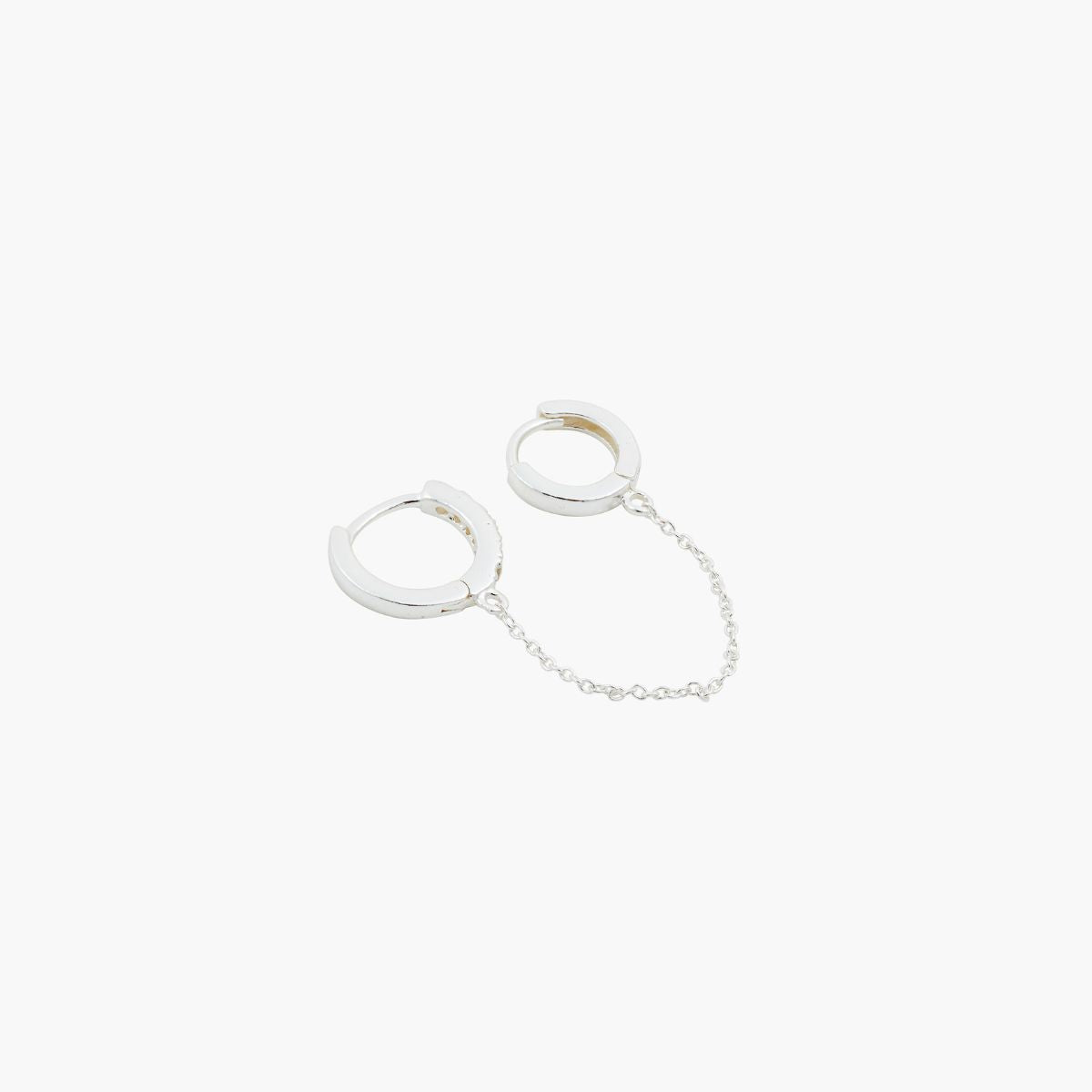 Double créole chaine Argent Garanti