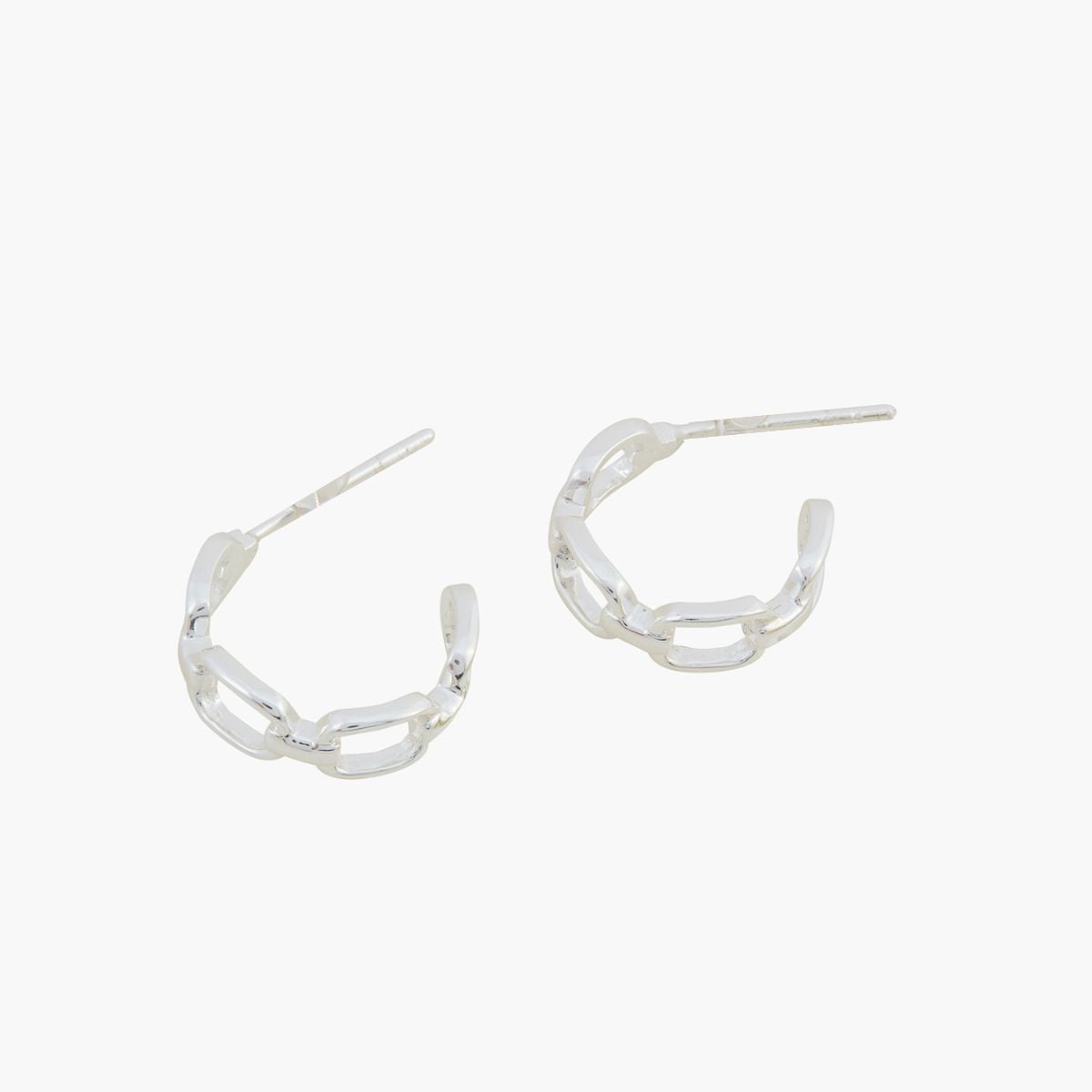 Mini-créoles maillons Argent Garanti