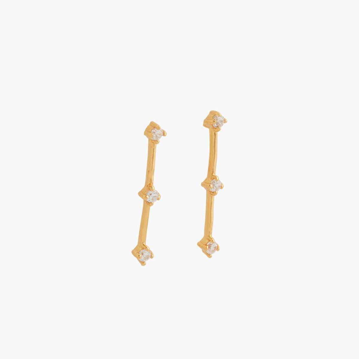 Bijoux d'oreilles argent garanti 925 doré avec strass de zircon