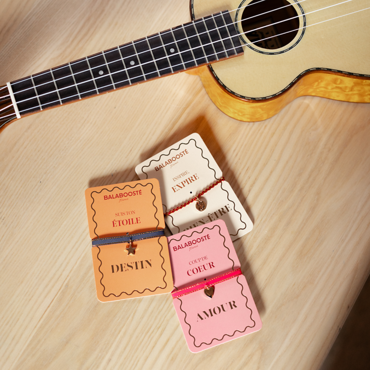 Bracelet à vœux "Amour" médaillon cœur