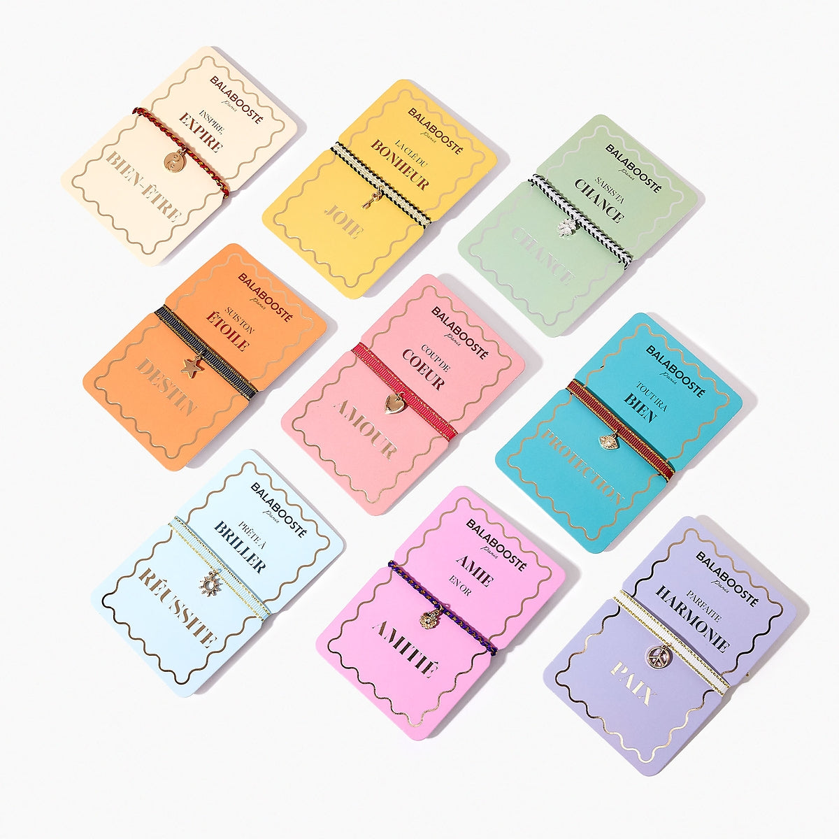 Bracelet à vœux "Chance" médaillon trèfle