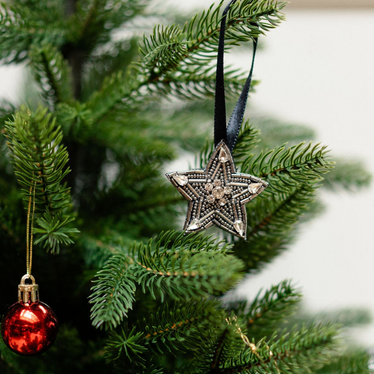 Décoration de Noël Étoile perles de rocaille