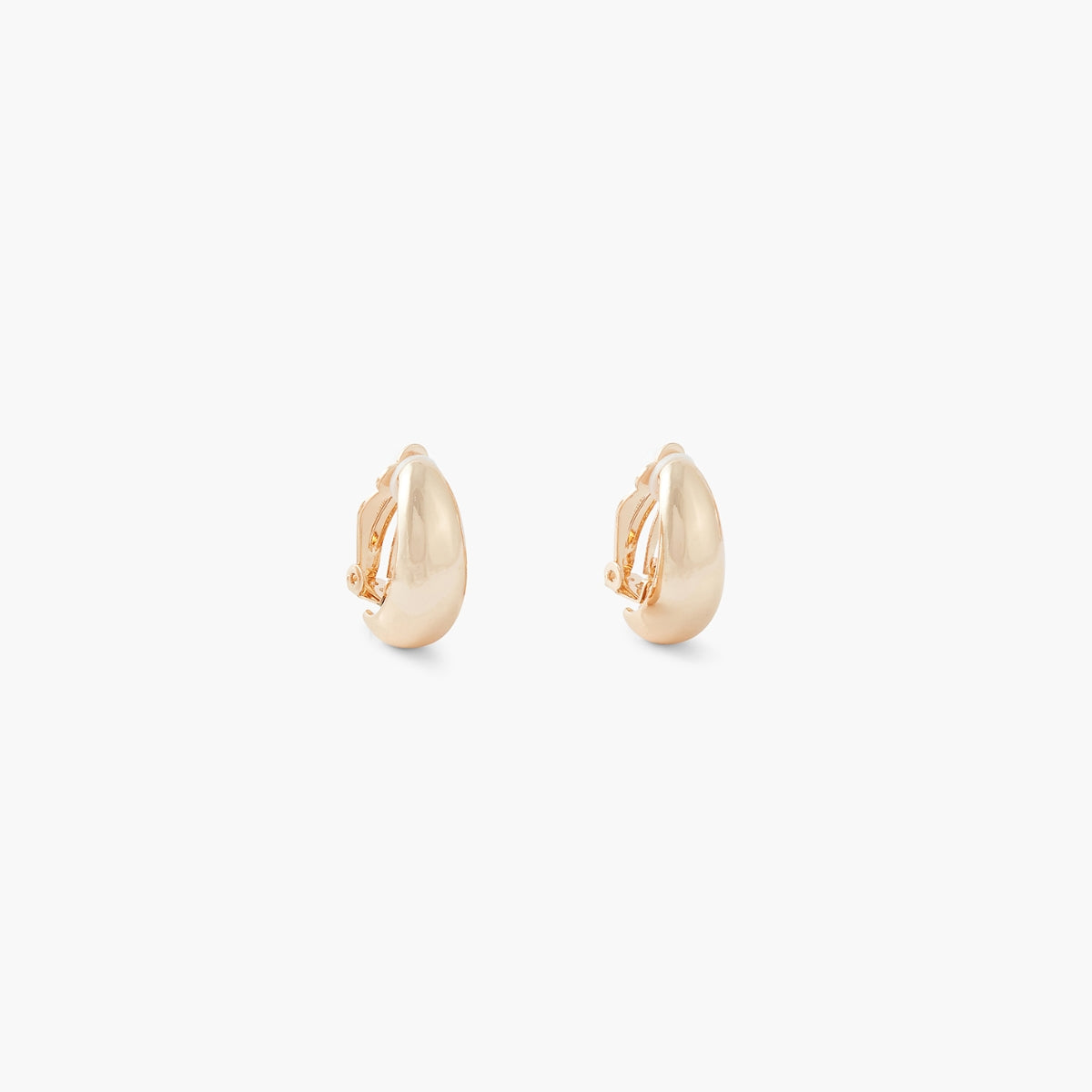 Boucles d'oreilles clips - gouttes dorées