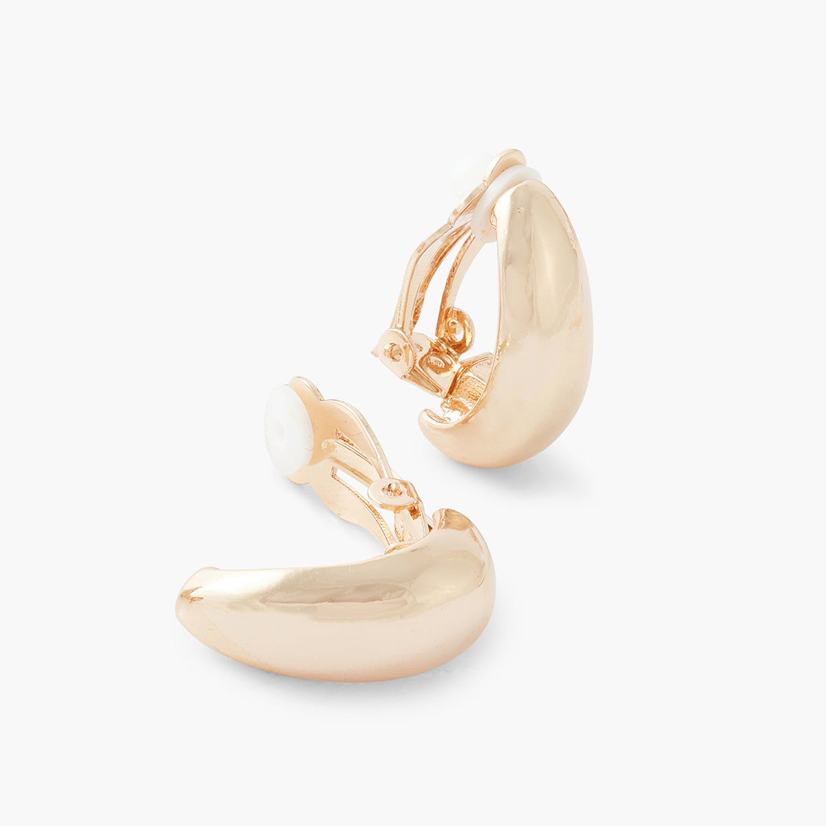 Boucles d'oreilles clips - gouttes dorées