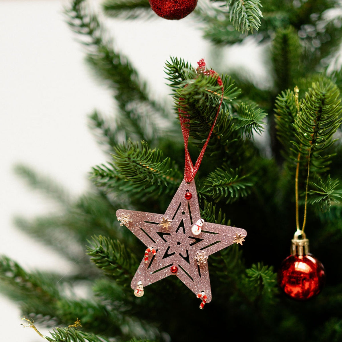 Set de boucles d'oreilles de Noël à suspendre - Étoile