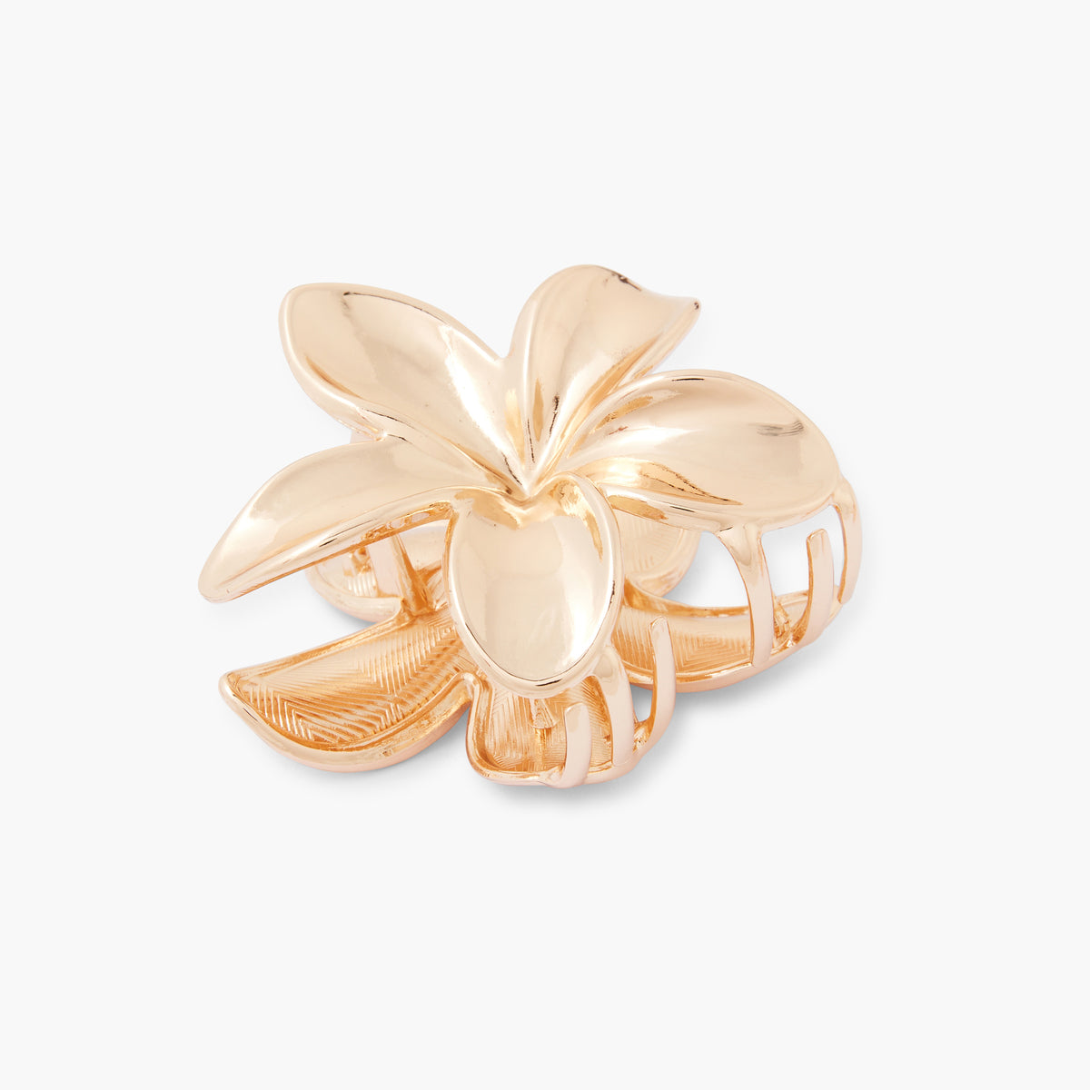 Pince à cheveux fleur tropicale dorée