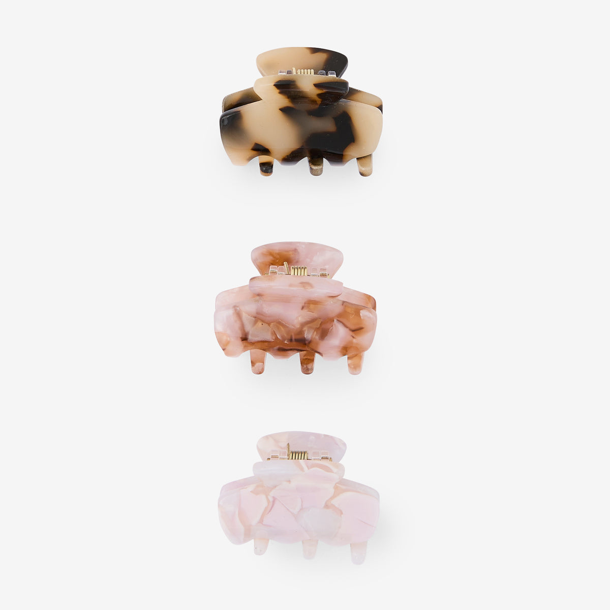 Set de 3 mini pinces crabes multicolore