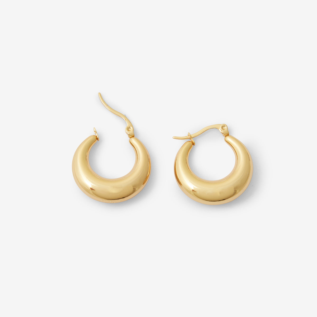 Créoles dorées acier inoxydable