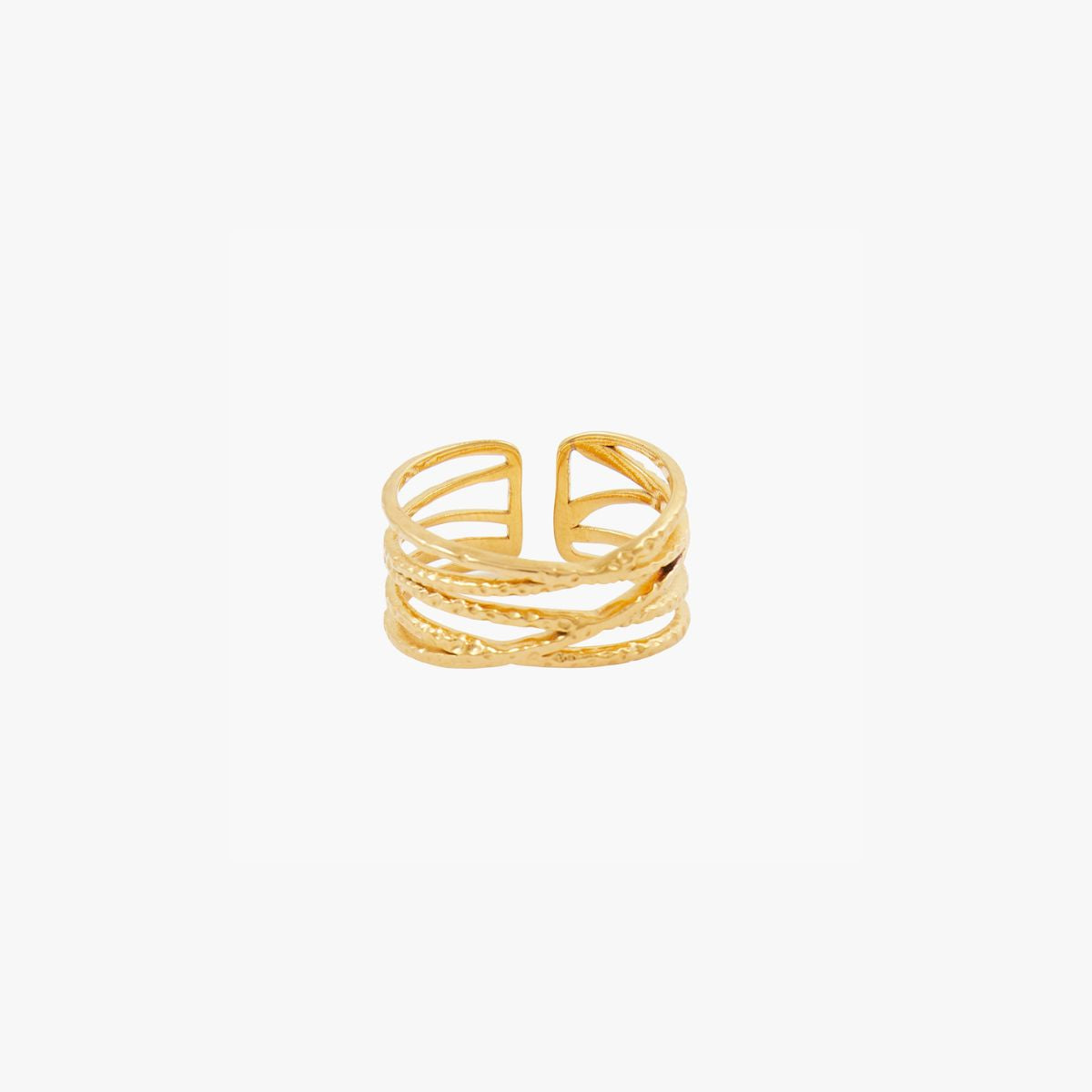 Bague multi rangs acier inoxydable