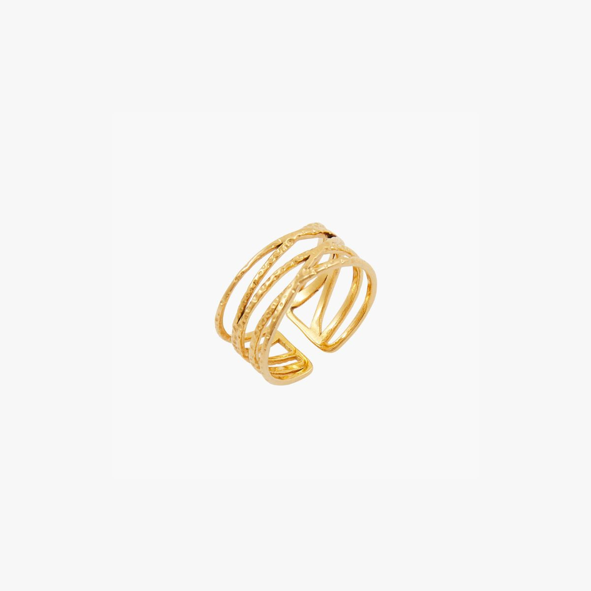 Bague multi rangs acier inoxydable