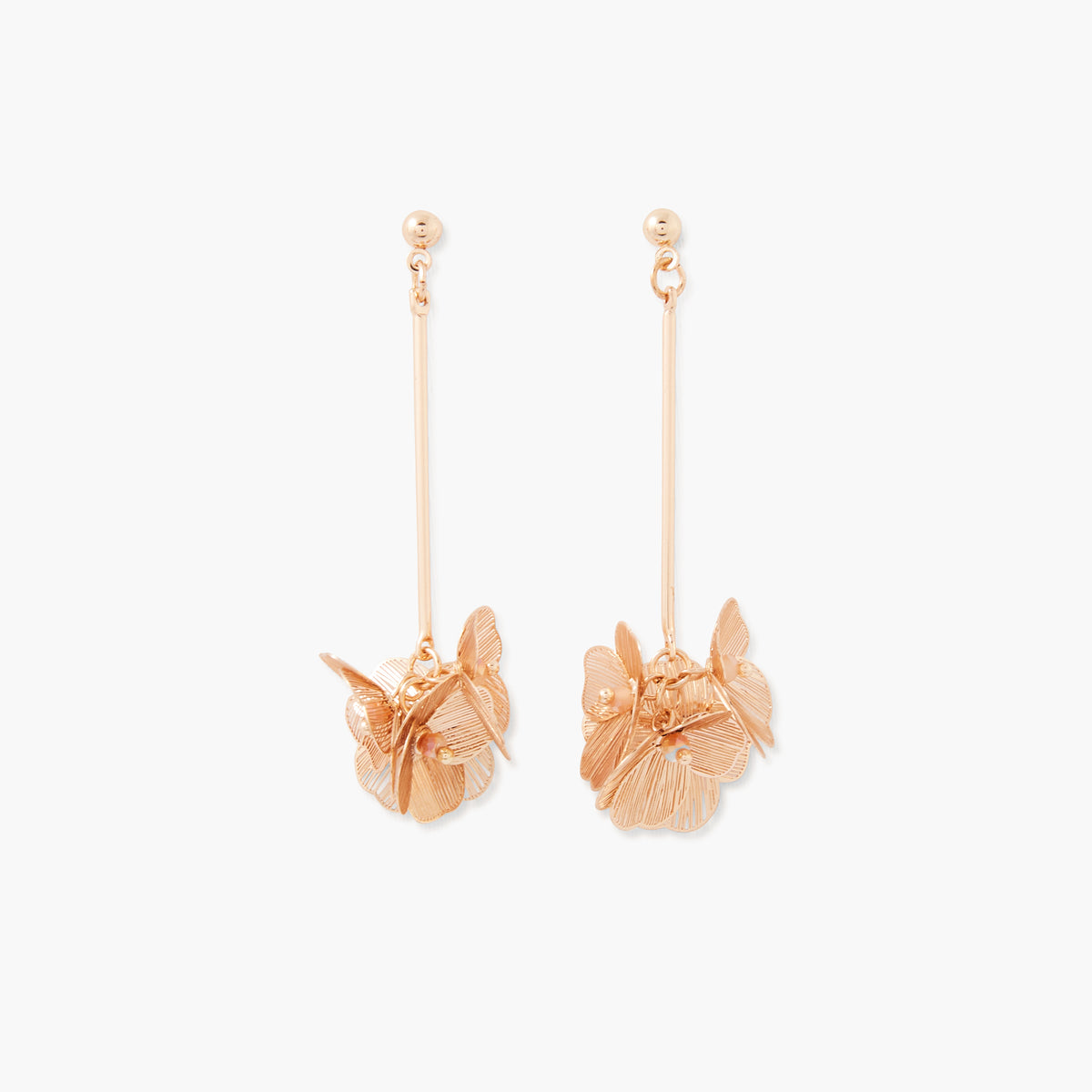 Boucles d'oreilles pendantes fleurs en filigranes