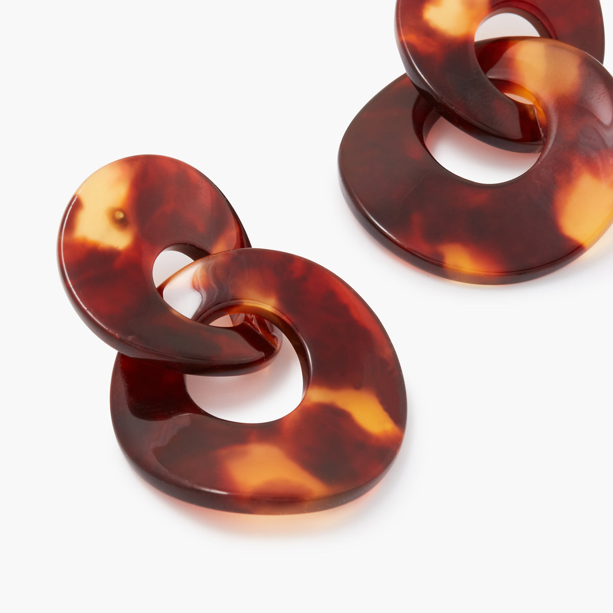 Boucles d'oreilles doubles cercles écailles