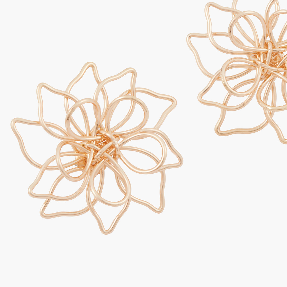 Boucles d'oreilles fleurs dorées