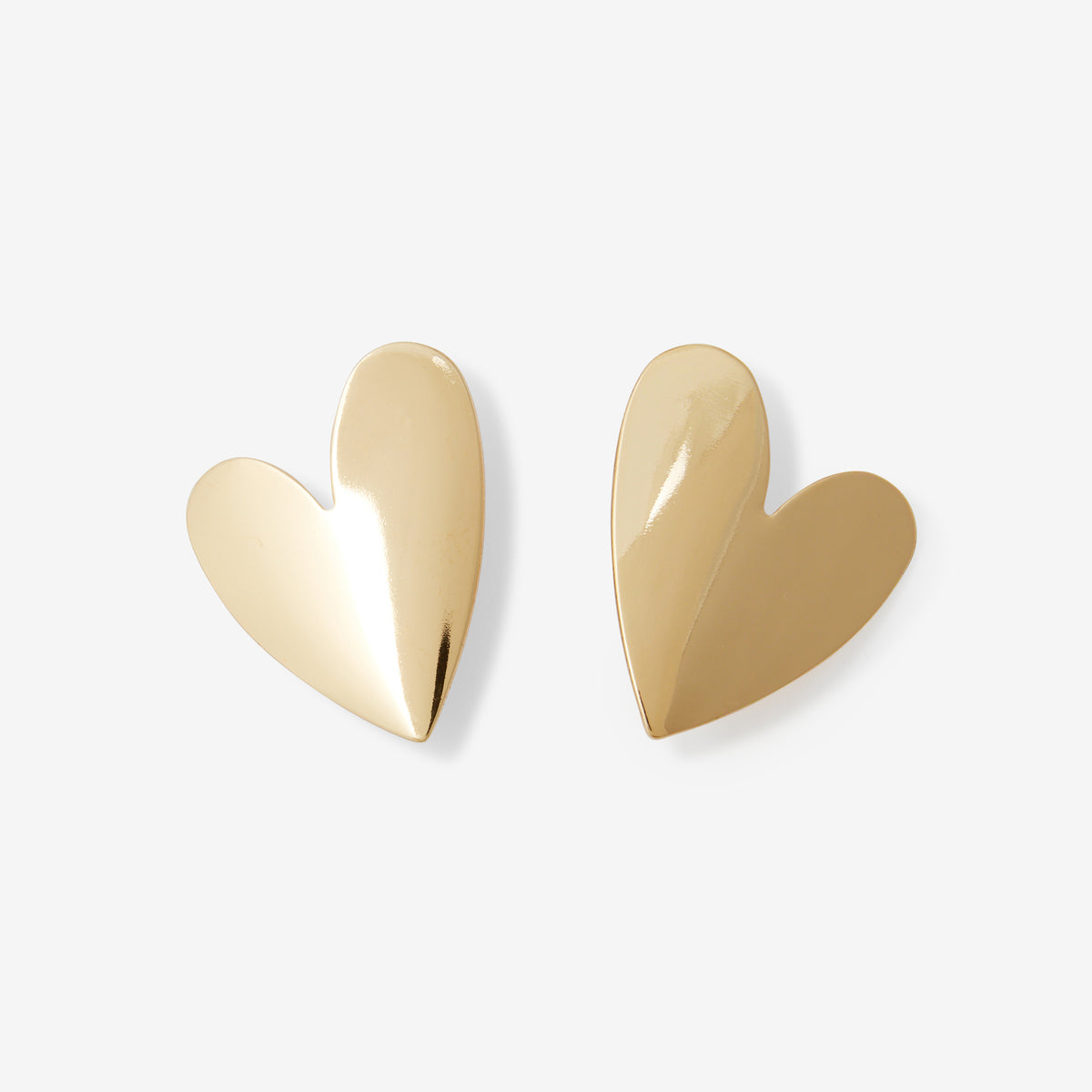 Boucles d'oreilles clips - cœur dorés
