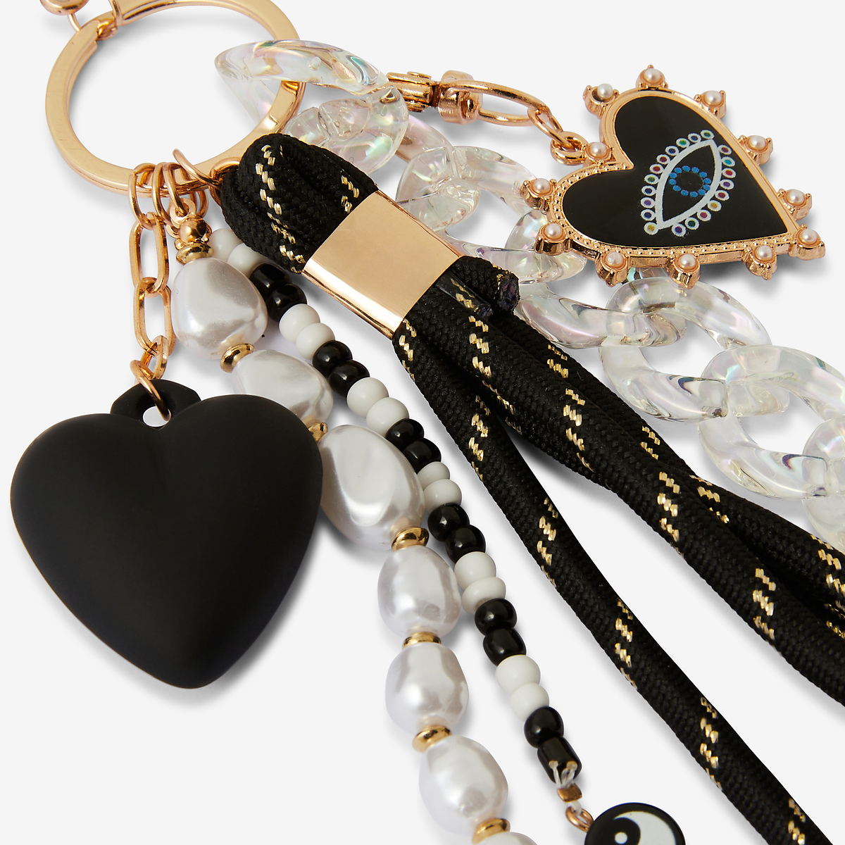 Porte-clés grigri corde et coeur