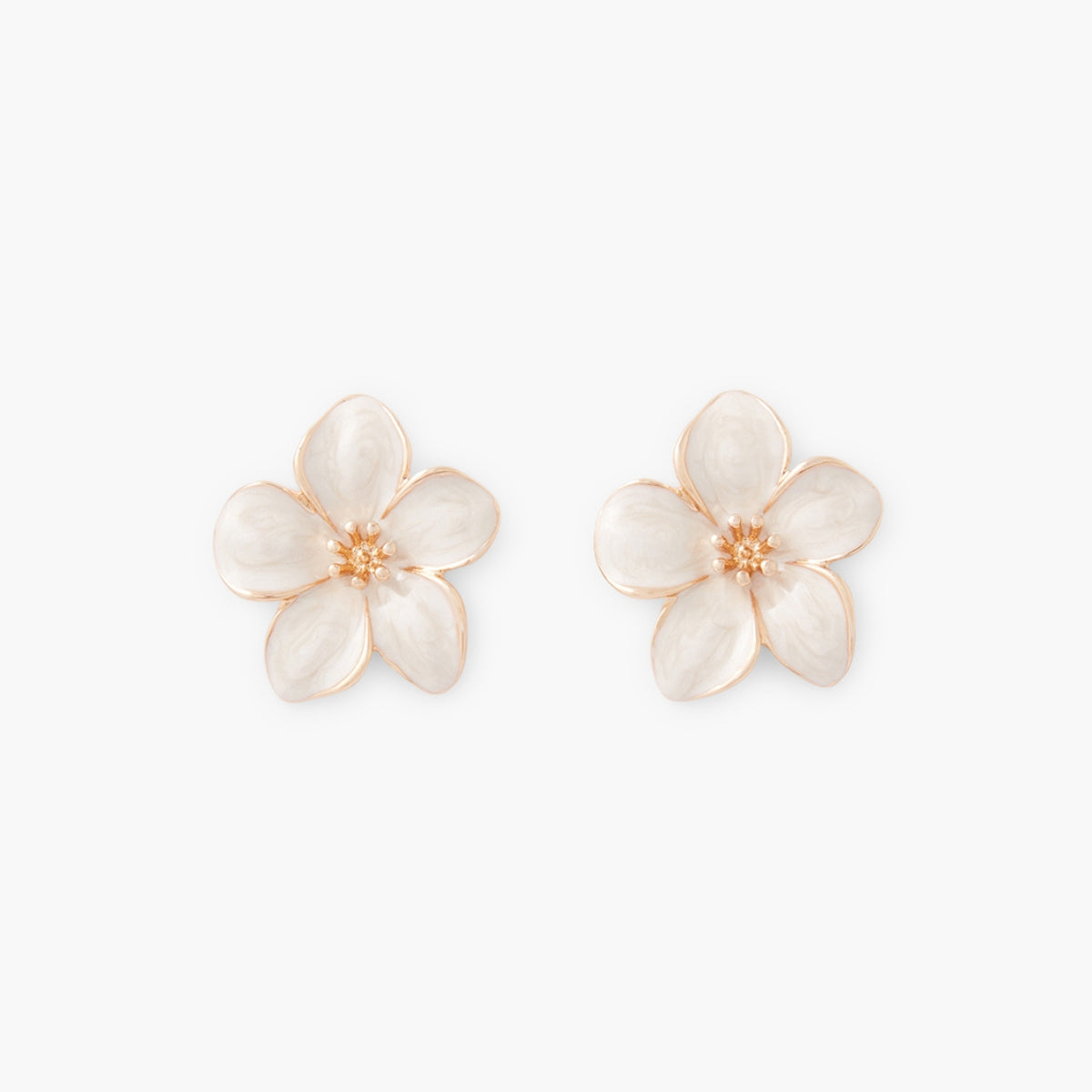 Boucles d'oreilles fleurs ivoire