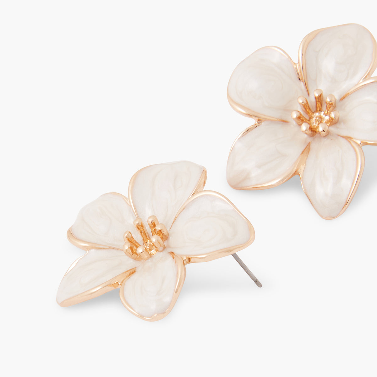 Boucles d'oreilles fleurs ivoire
