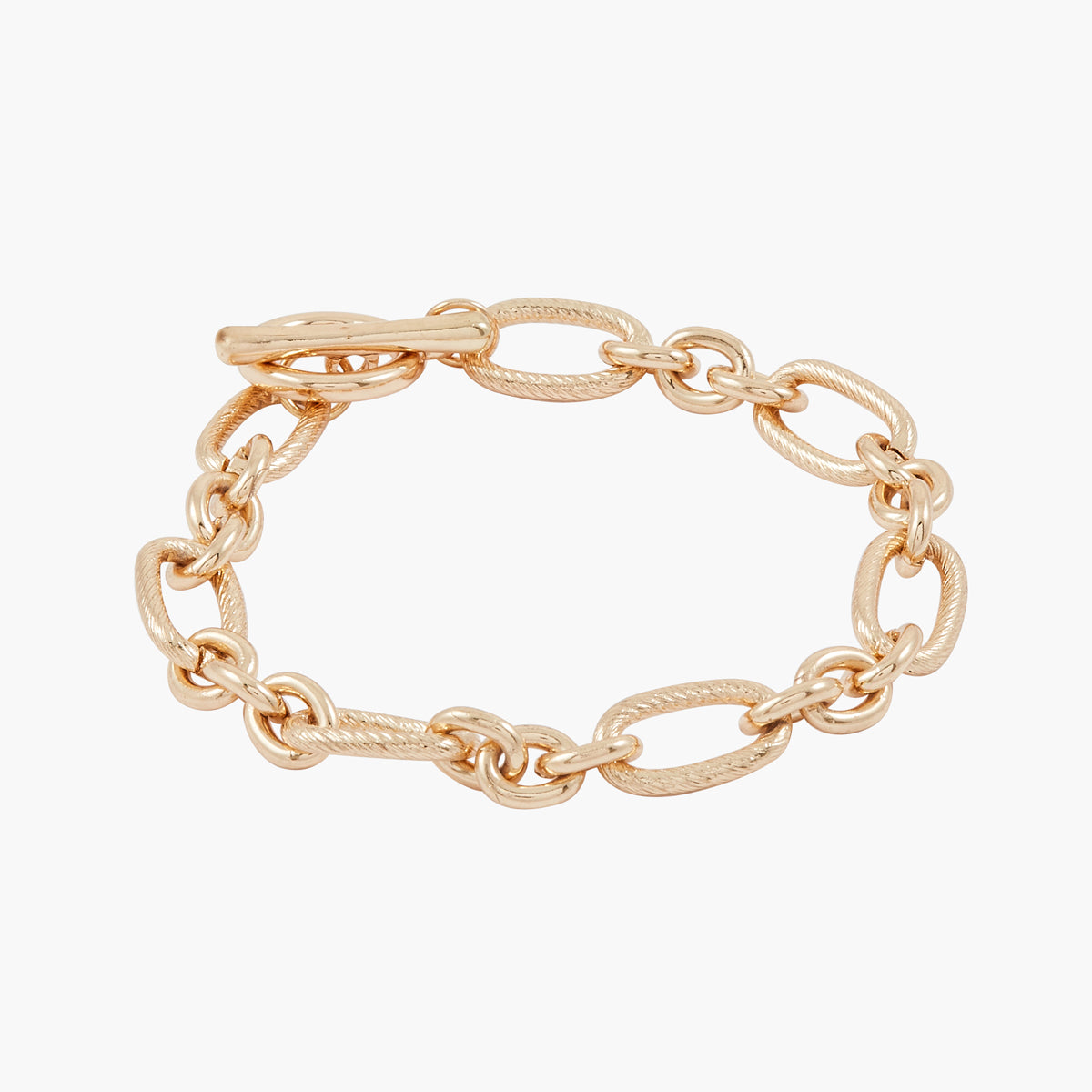 Bracelet gros maillons dorés