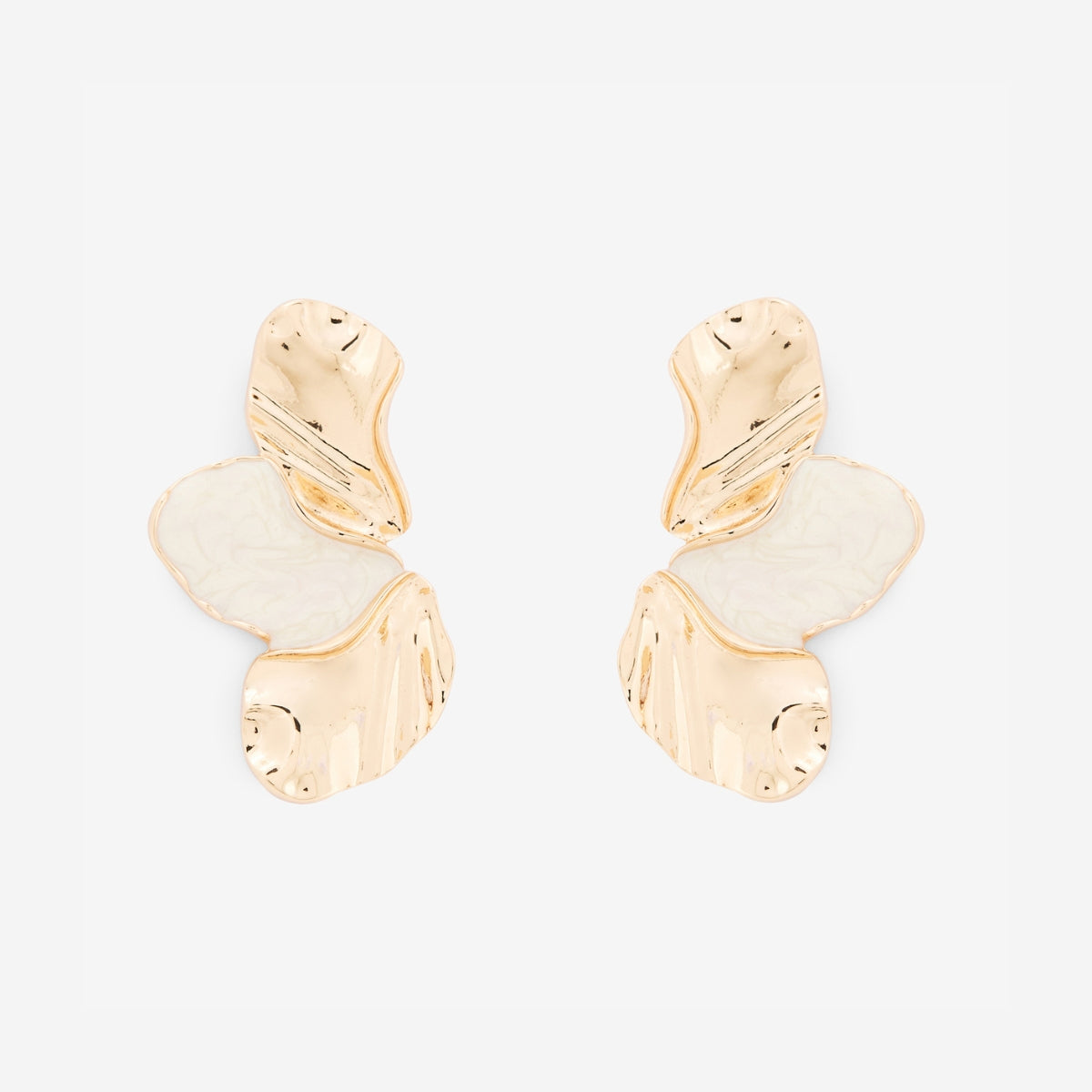 Boucles d'oreilles demi fleurs