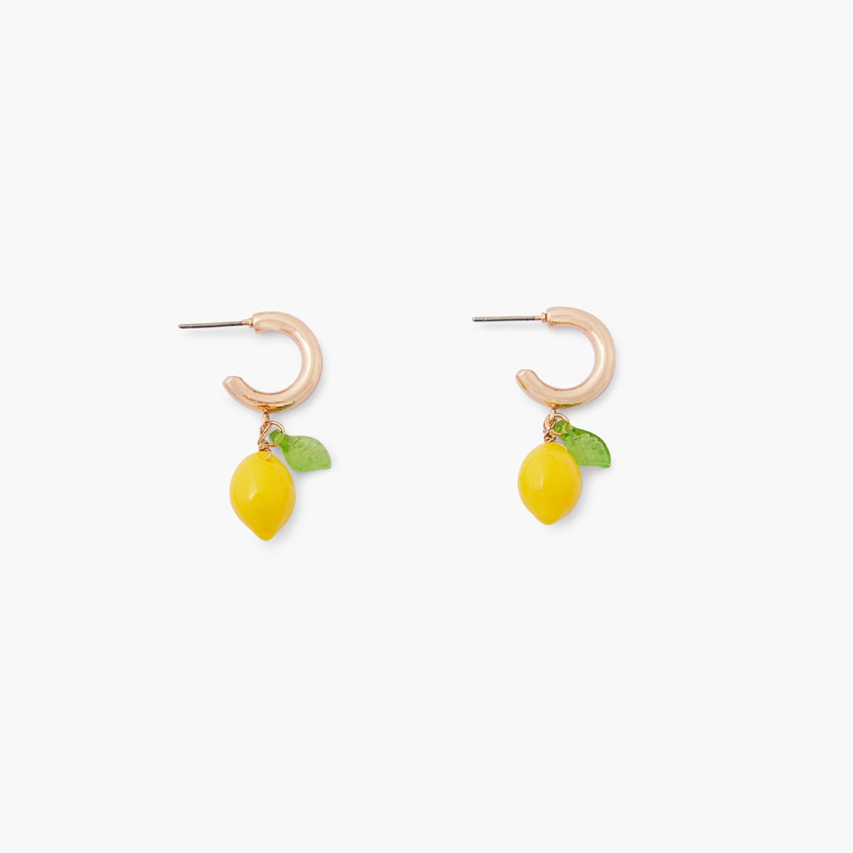 Petites créoles pendentif citron