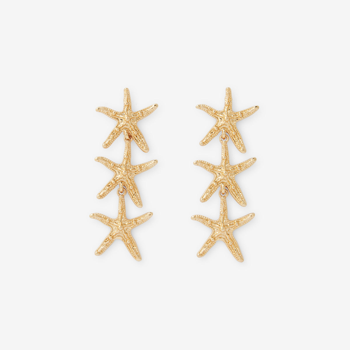 Boucles d'oreilles longues étoiles de mer