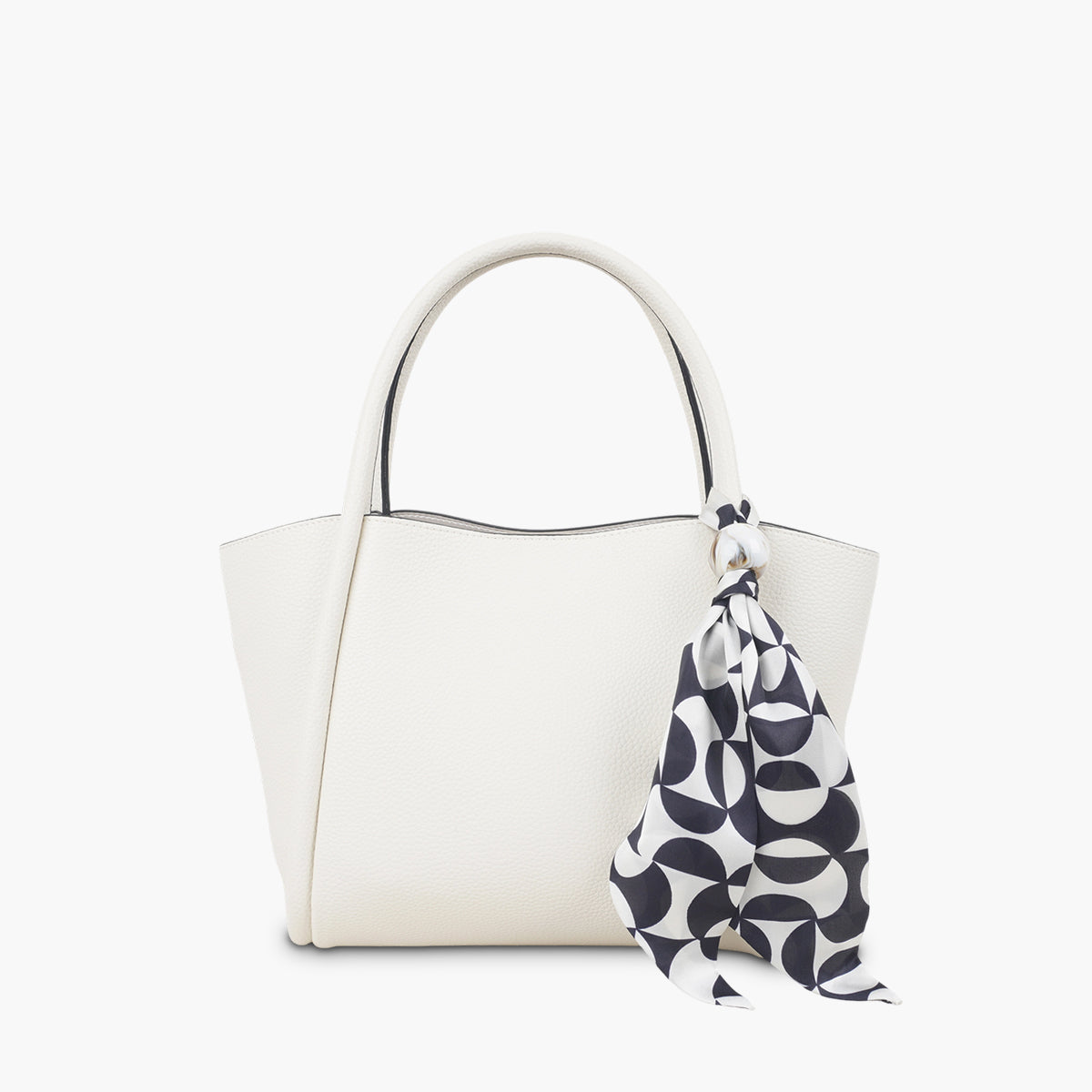 Cabas écru avec foulard