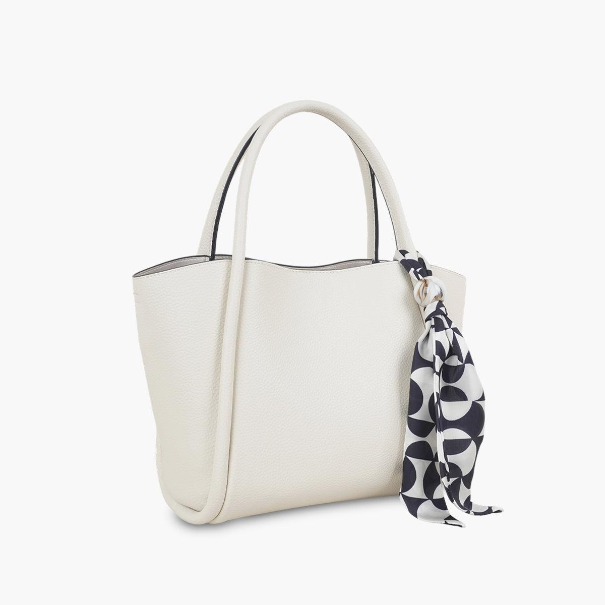 Cabas écru avec foulard