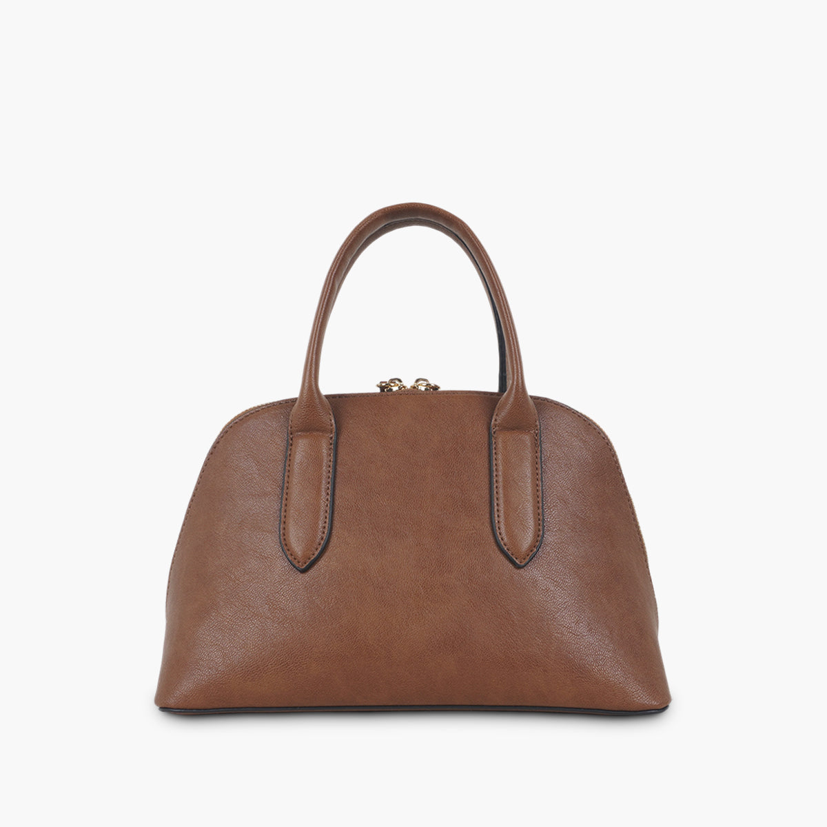 Sac porté main marron avec grigri teckel