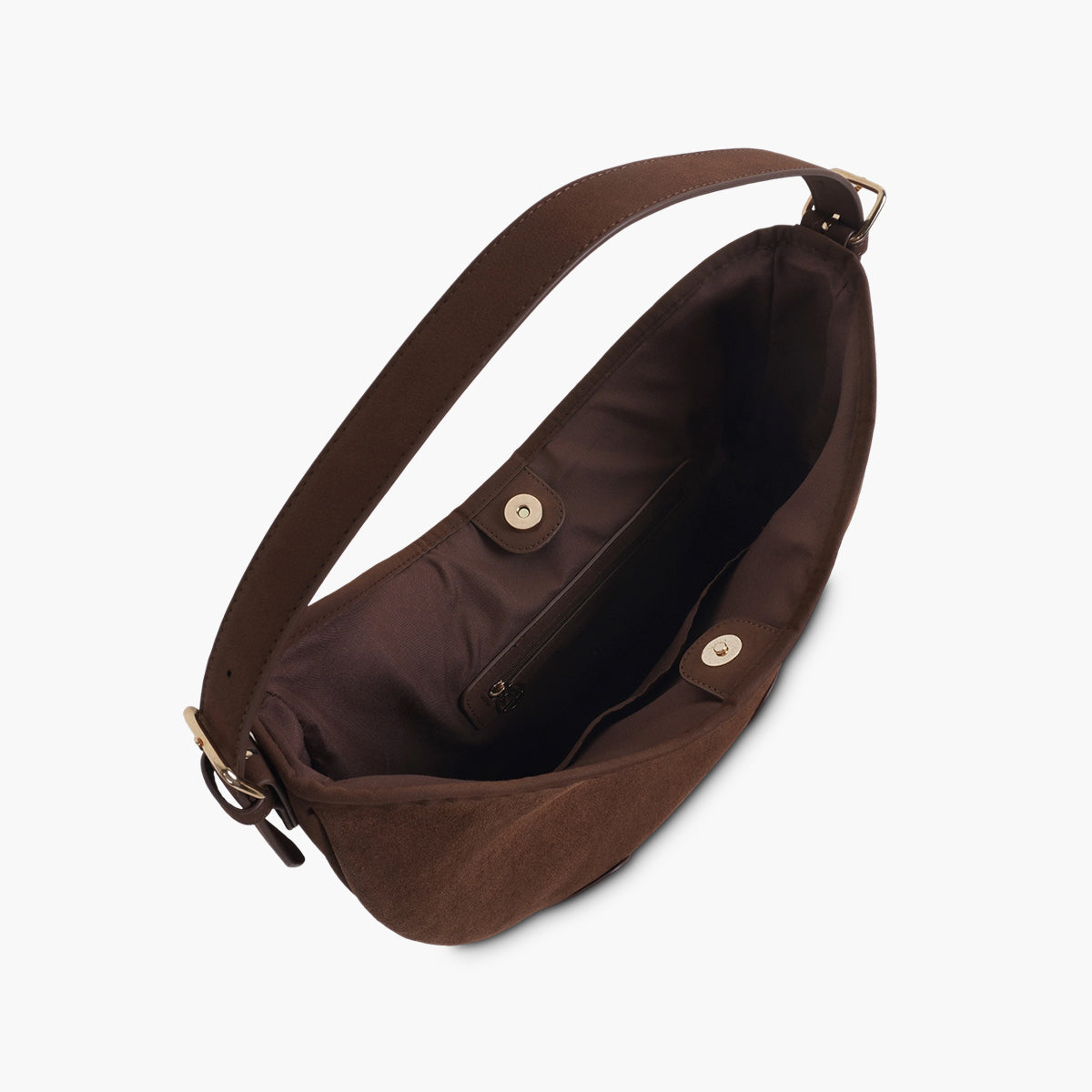 Sac marron effet suédé