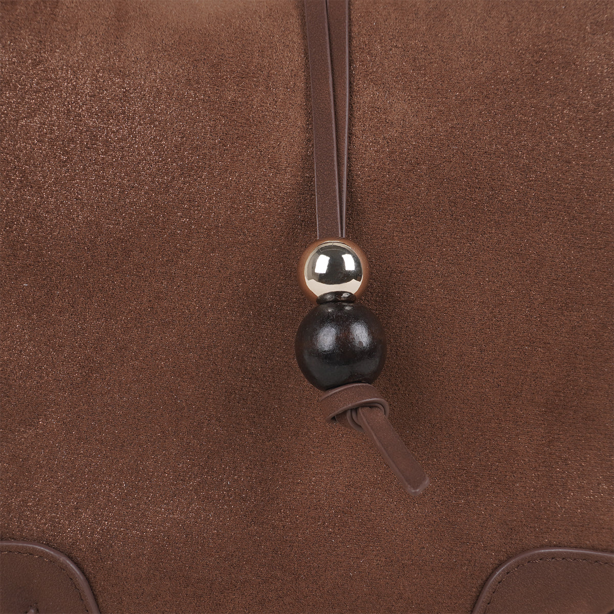 Sac marron effet suédé
