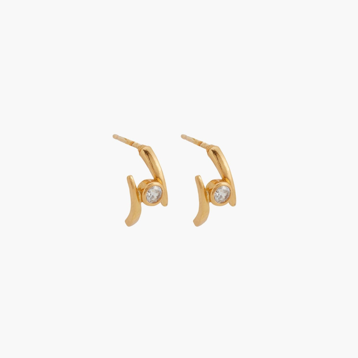 Puces d'oreilles zircon et Argent Garanti 925 doré