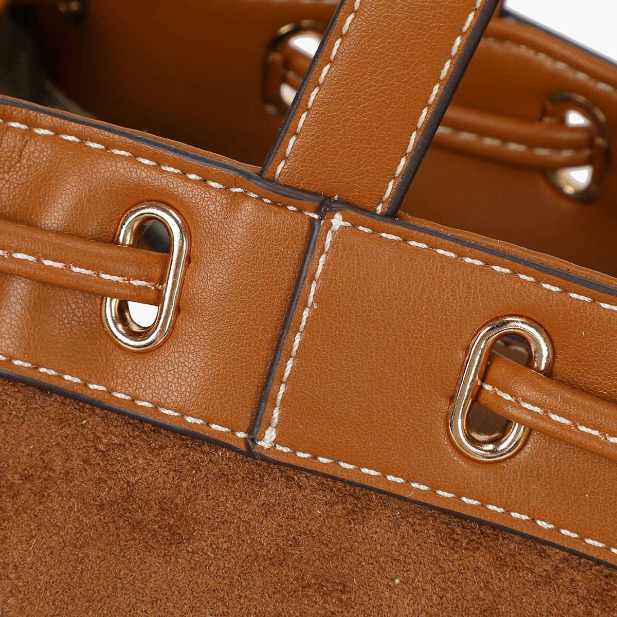 Sac bowling effet suédé camel