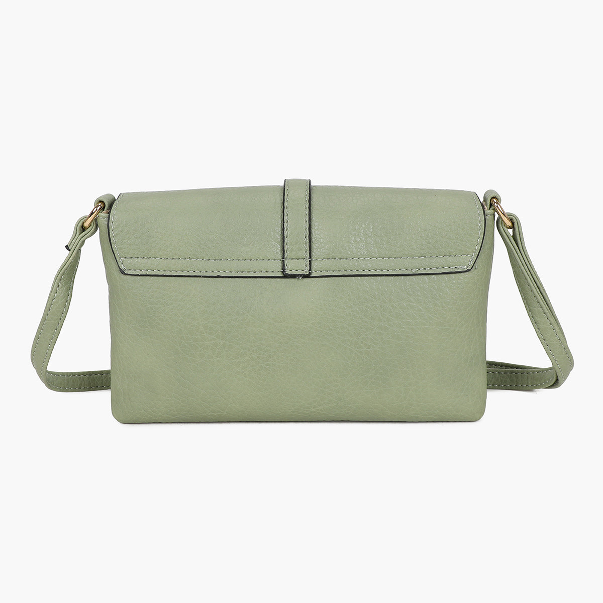 Petit sac à bandoulière effet grainé vert clair