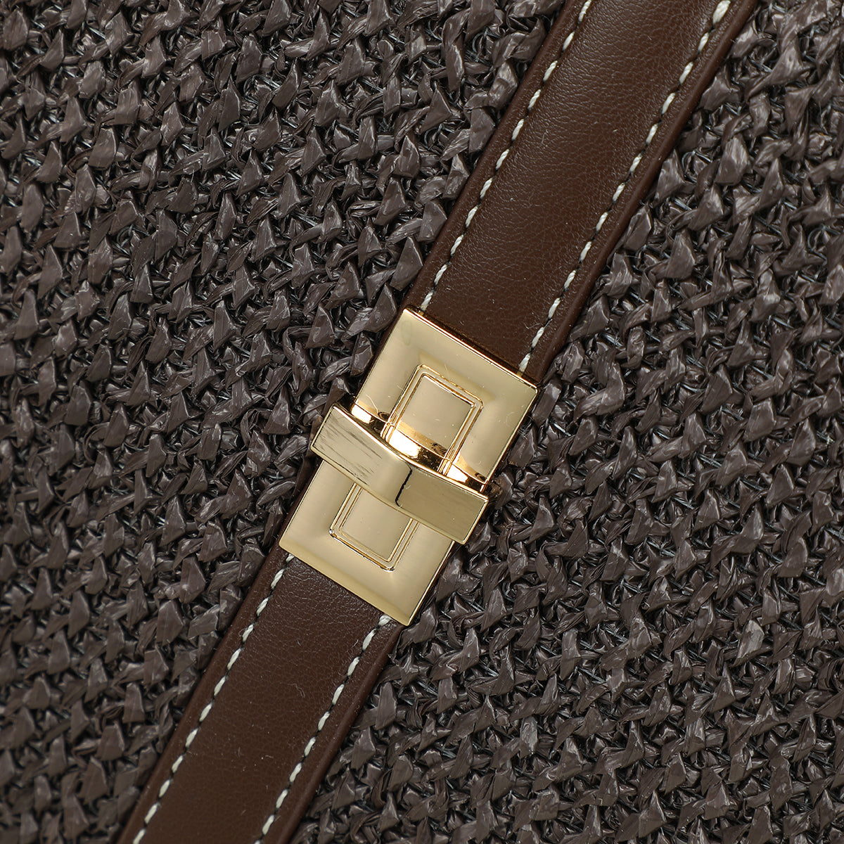 Sac souple marron en textile avec poignée