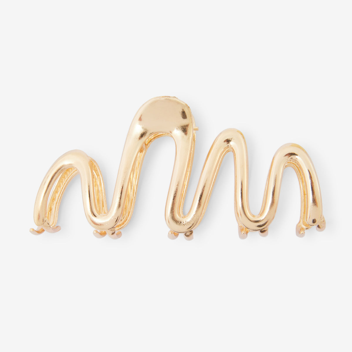 Grande pince à cheveux dorée