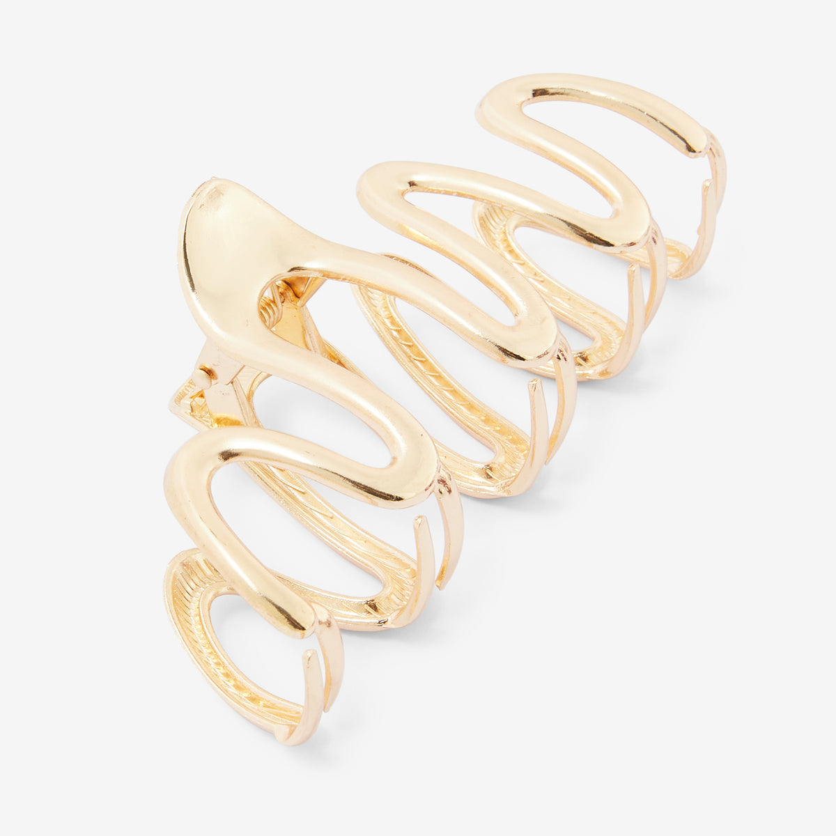 Grande pince à cheveux dorée