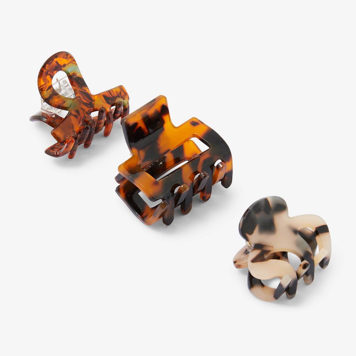 Set de 3 petites pinces à cheveux écailles