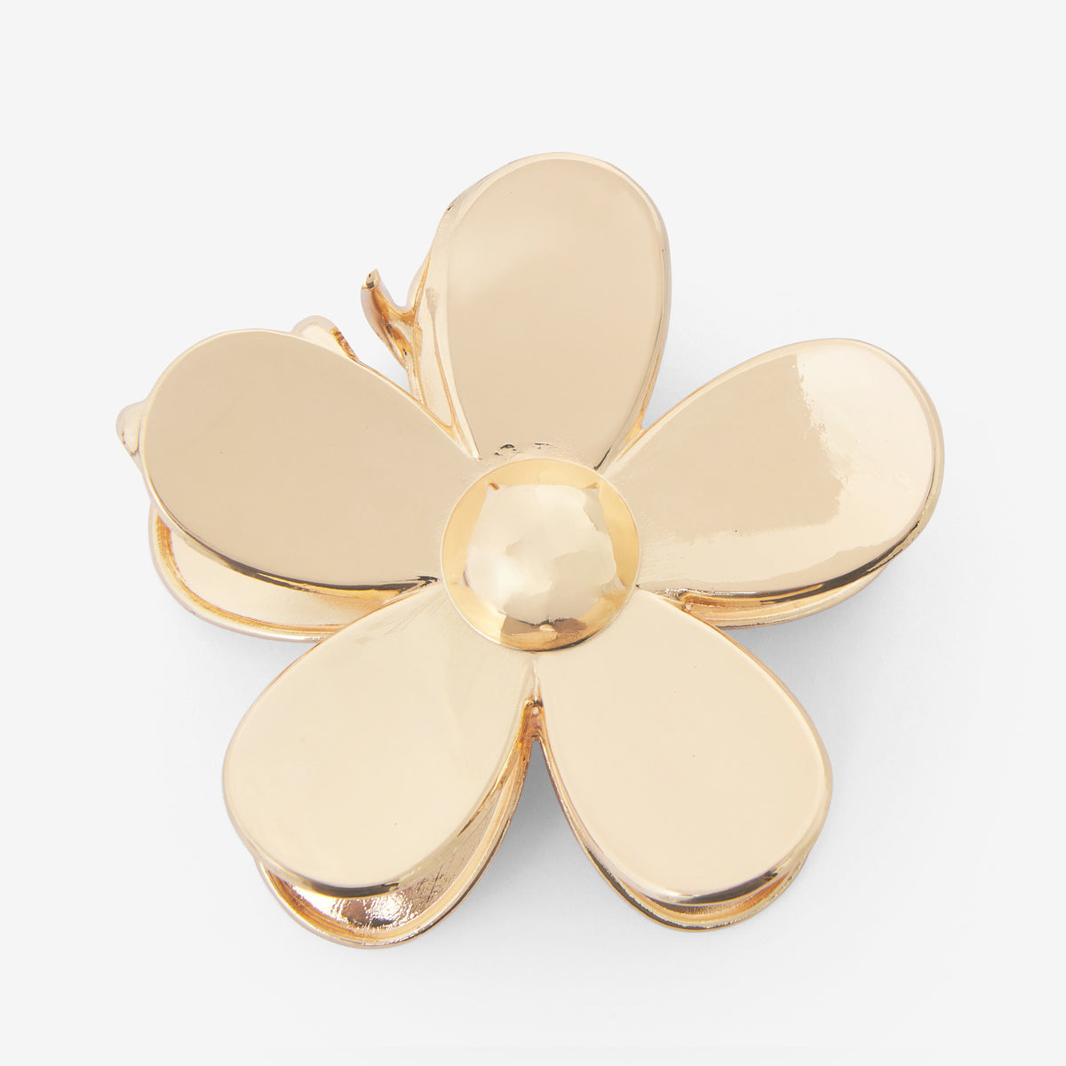 Pince à cheveux fleur dorée
