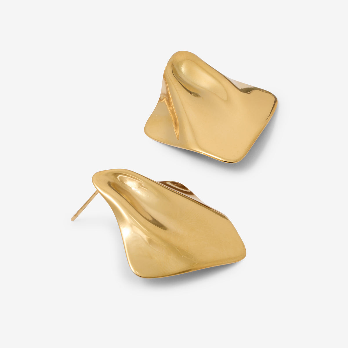 Boucles d'oreilles martelées Acier Inoxydable