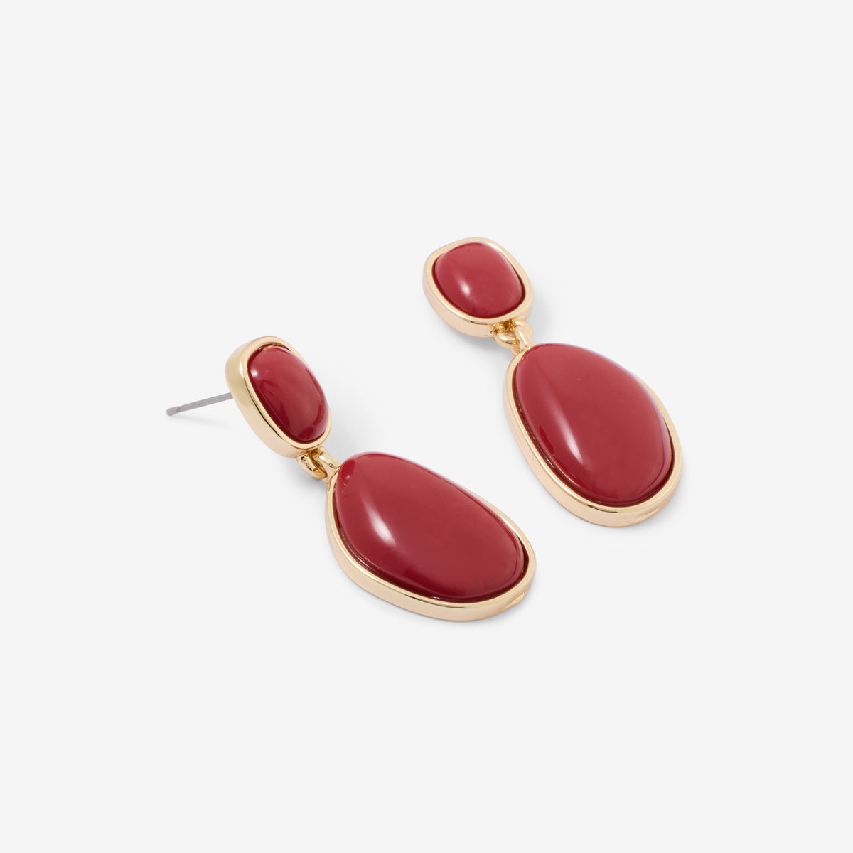 Boucles d'oreilles pendantes rouge