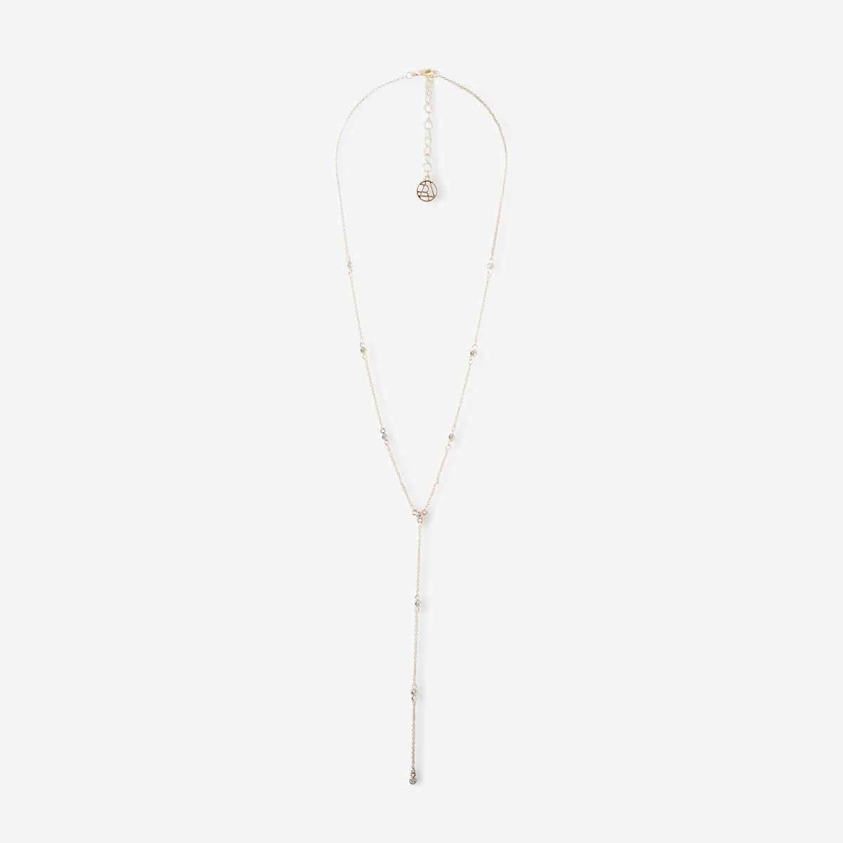 Collier Y chaine strassée
