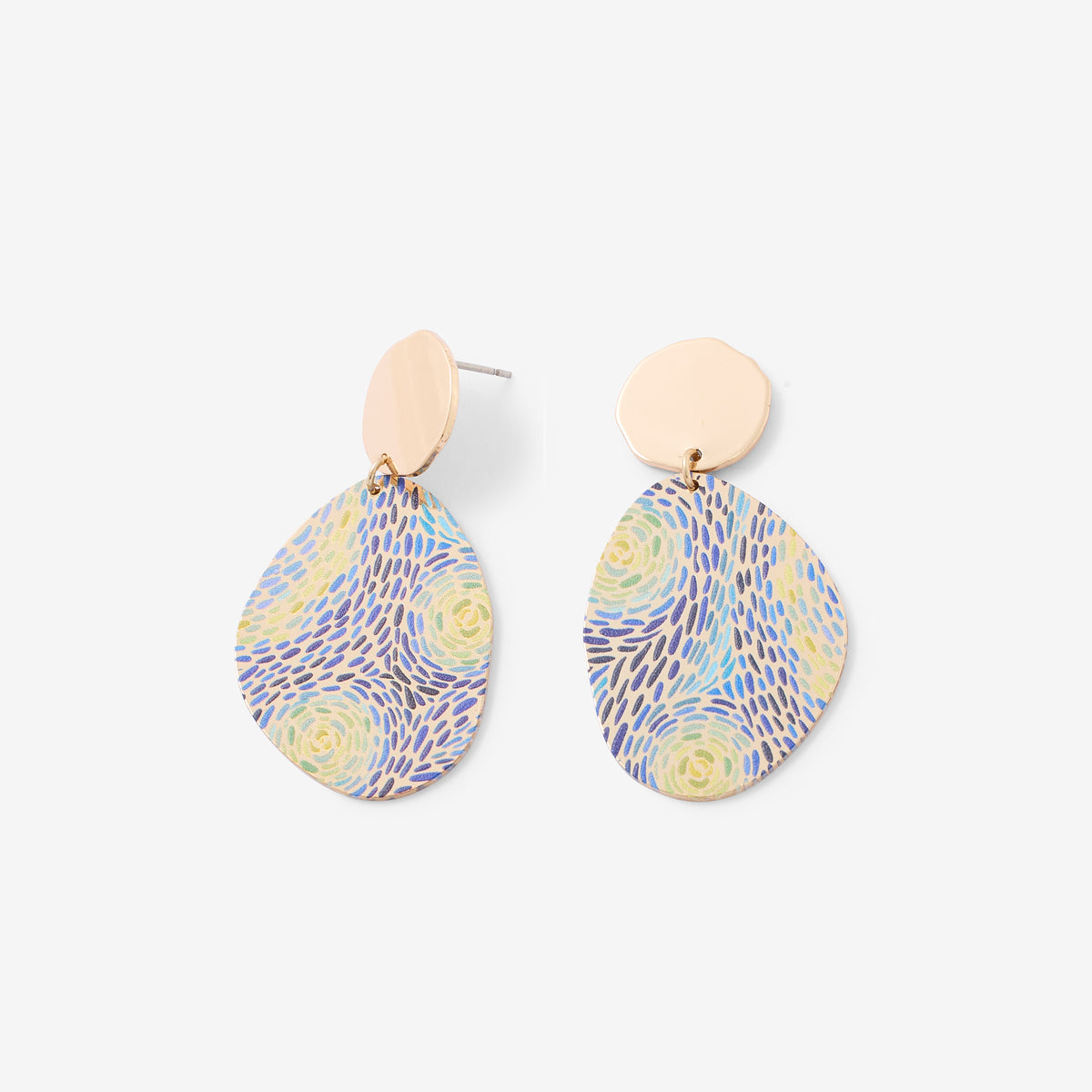 Boucles d'oreilles Balagane imprimé pointillisme